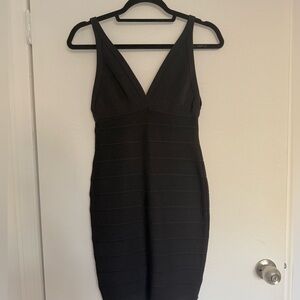 Herve Leger black bandage dress